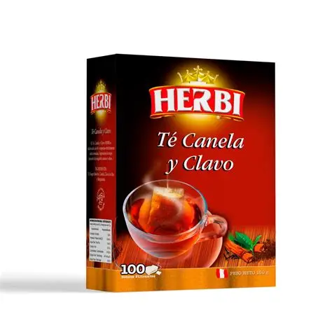 Herbi - Té, Canela, Clavo Grande X 16 Display X 100 Sobres